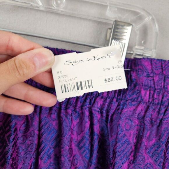 Endless Knot Art Purple Pullon Casual Beach Pants Women's One Size - Picture 5 of 5